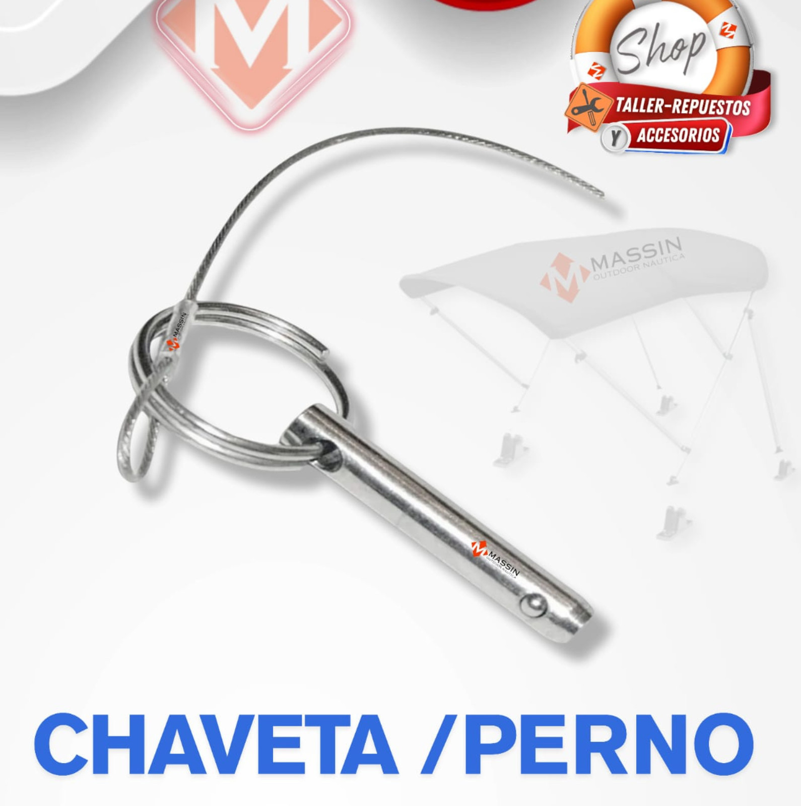 PERNO,CHAVETA,SEGURO TOLDO,BIMINI DESMONTABLE (KIT X2) IMPORTADO